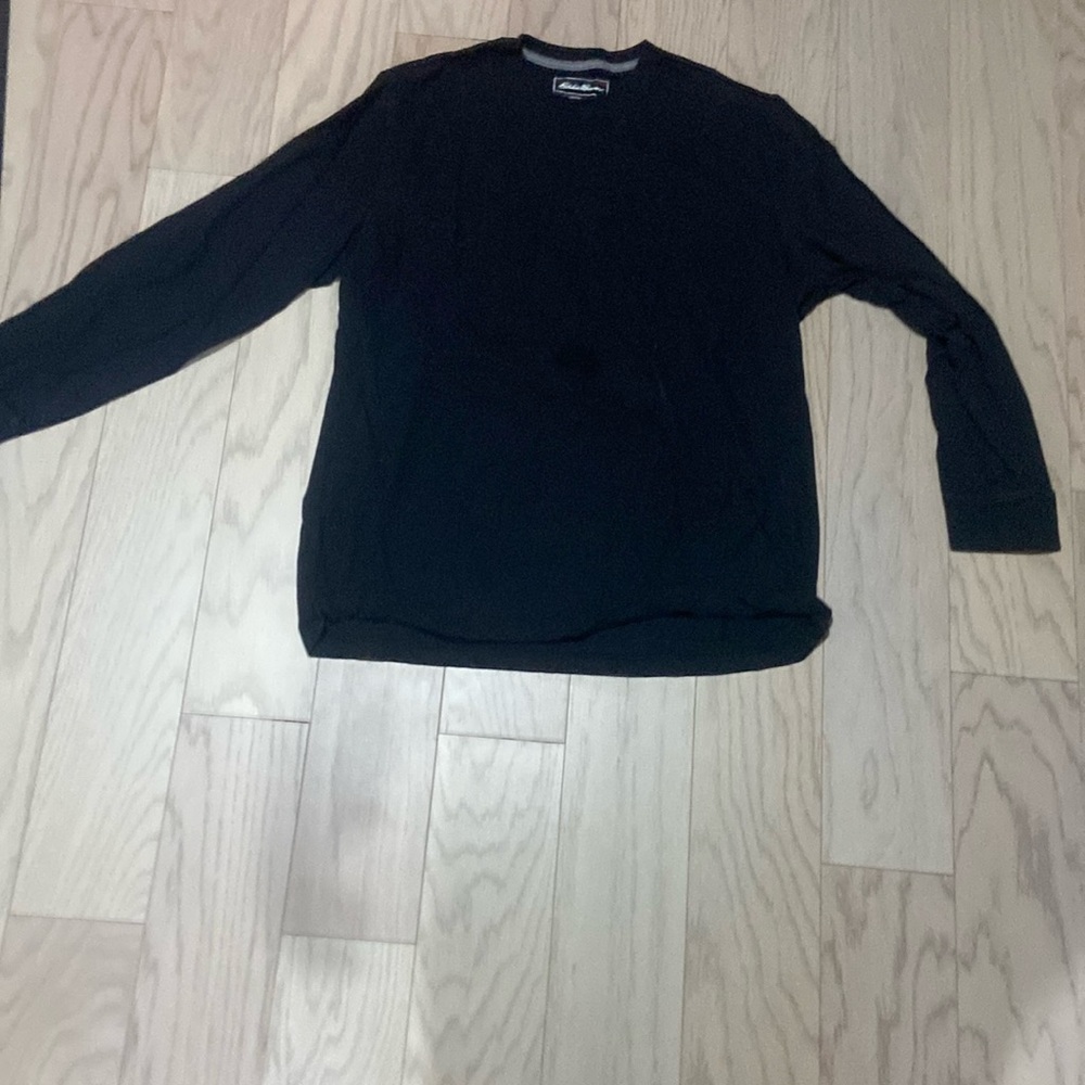 Eddie Bauer Long Sleeve Sweatshirt Black Size Large